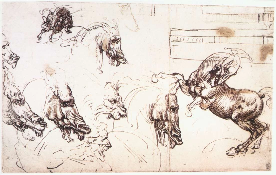 217-Studio di cavalli per la Battaglia di Anghiari
